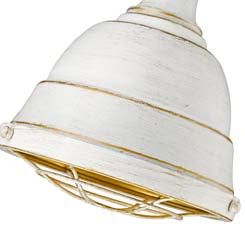 Golden - 7312-S FW - One Light Mini Pendant - Bartlett FW - French White