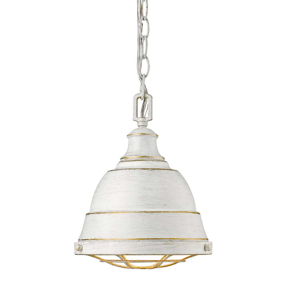 Golden - 7312-S FW - One Light Mini Pendant - Bartlett FW - French White