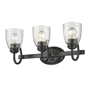 Golden - 8001-BA3 BLK-SD - Three Light Bath Vanity - Parrish - Matte Black