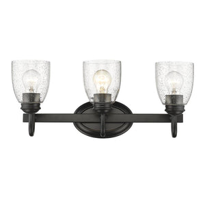 Golden - 8001-BA3 BLK-SD - Three Light Bath Vanity - Parrish - Matte Black