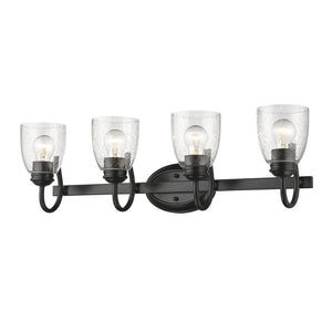 Golden - 8001-BA4 BLK-SD - Four Light Bath Vanity - Parrish - Matte Black