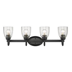 Golden - 8001-BA4 BLK-SD - Four Light Bath Vanity - Parrish - Matte Black