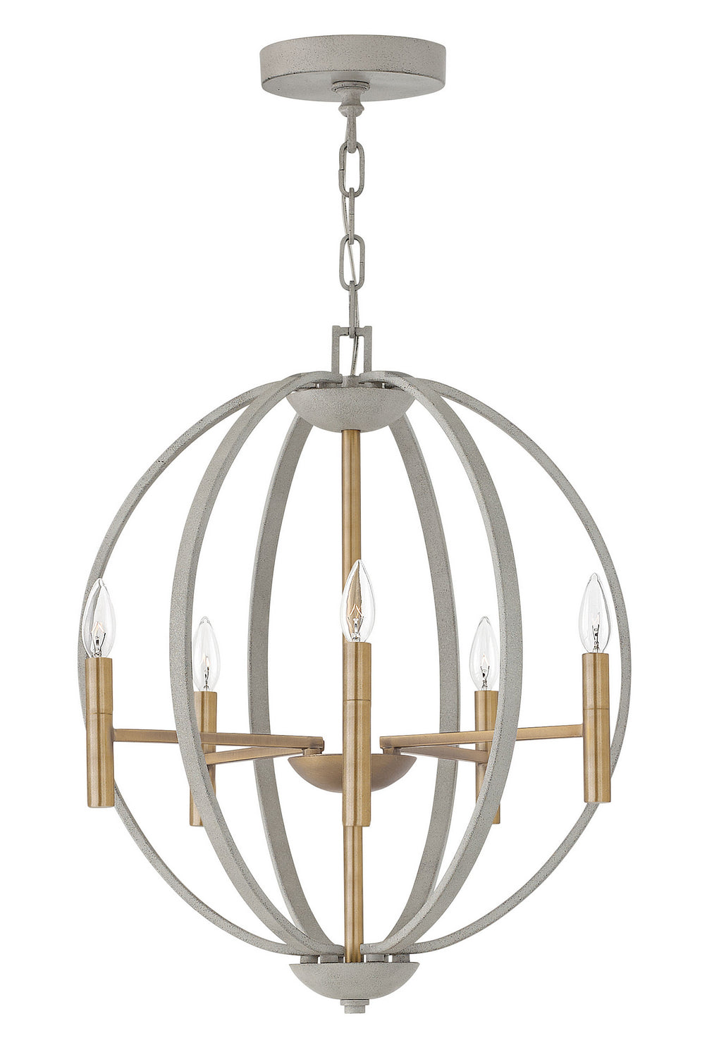 Hinkley - 3466CG - LED Foyer Pendant - Euclid - Cement Gray