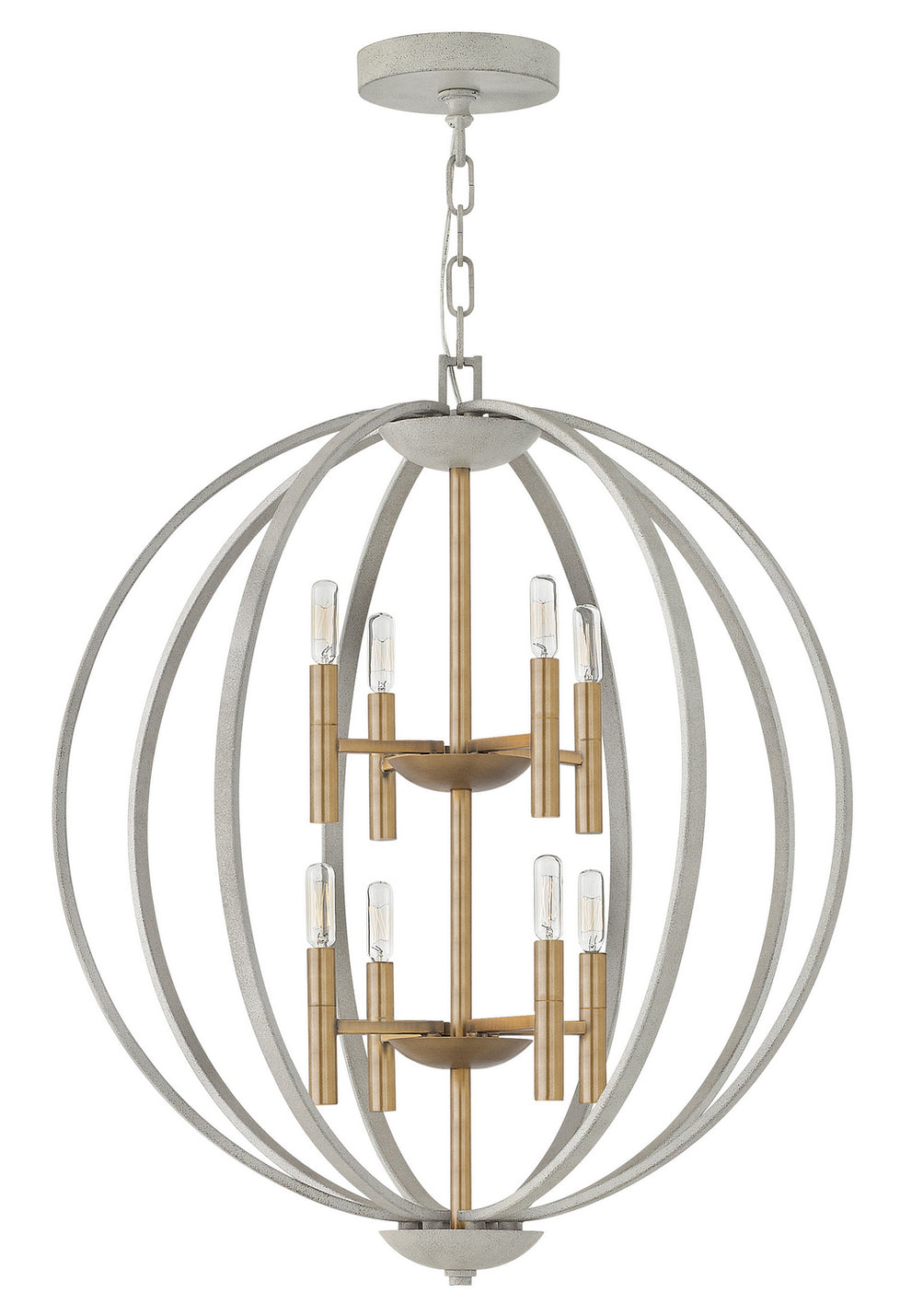 Hinkley - 3468CG - LED Chandelier - Euclid - Cement Gray