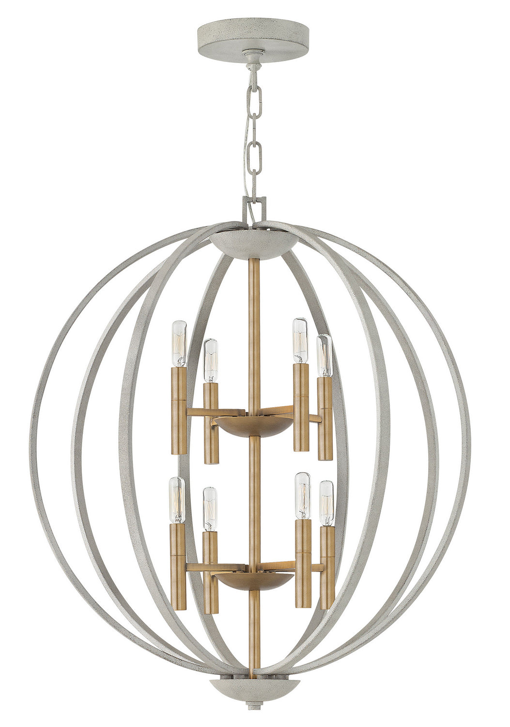 Hinkley - 3468CG - LED Foyer Pendant - Euclid - Cement Gray