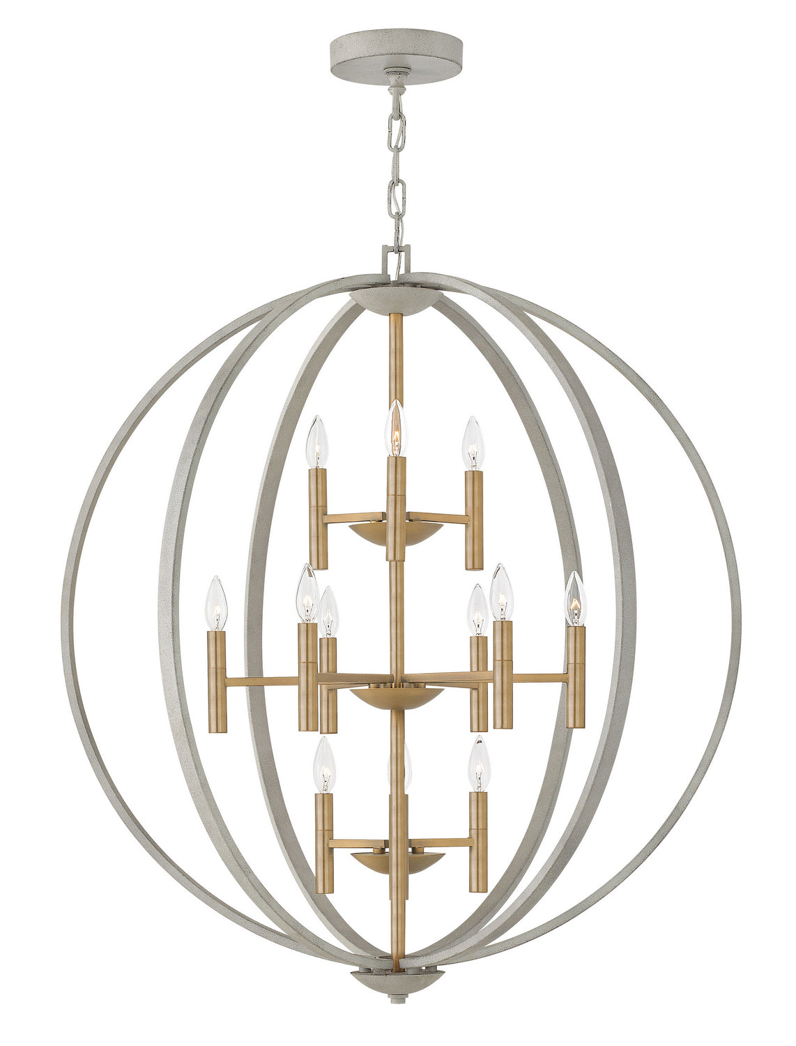 Hinkley - 3469CG - LED Chandelier - Euclid - Cement Gray