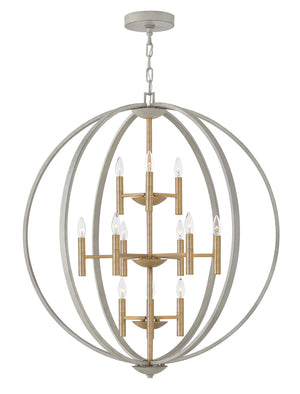 Hinkley - 3469CG - LED Foyer Chandelier - Euclid - Cement Gray