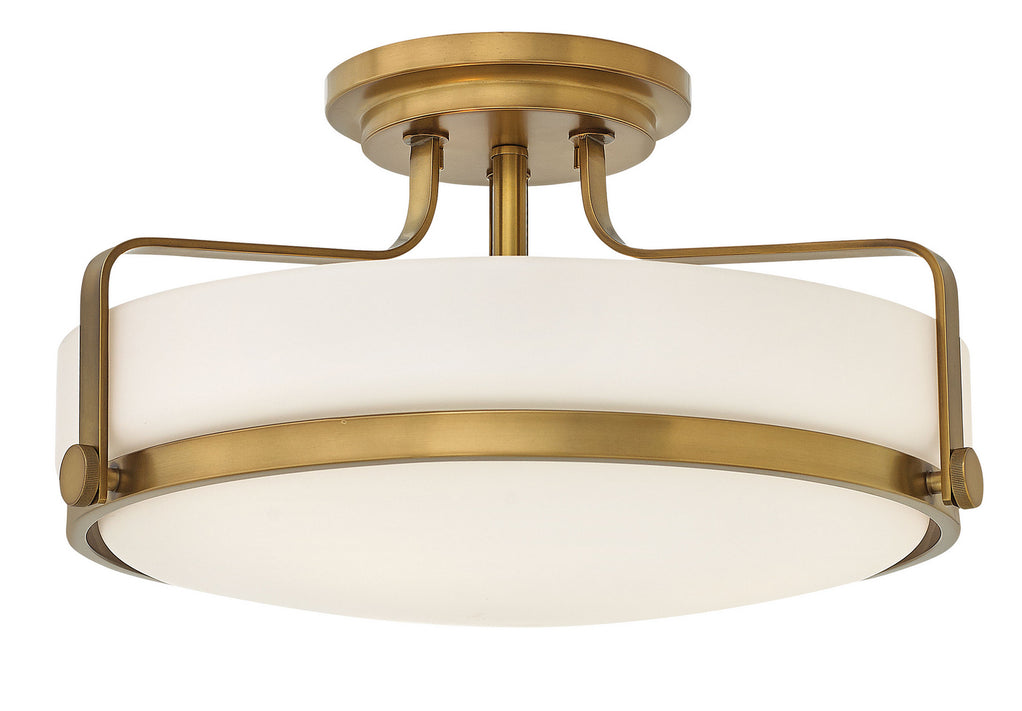 Hinkley - 3643HB - LED Semi-Flush Mount - Harper - Heritage Brass