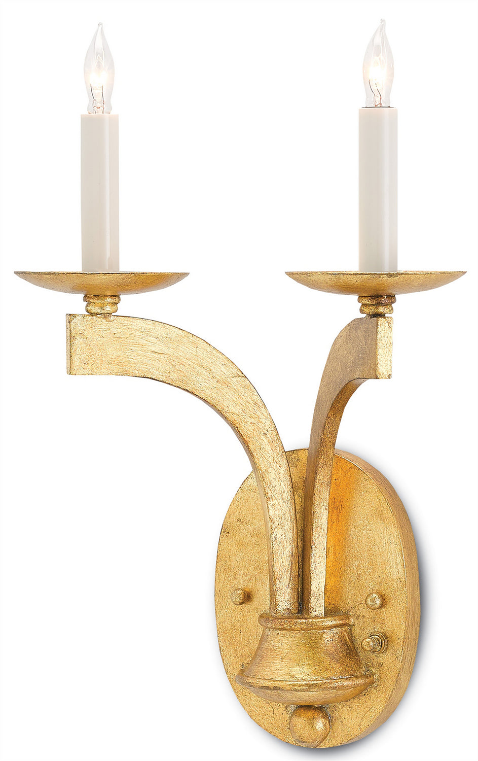 Currey and Company - 5000-0029 - Two Light Wall Sconce - Venus - Antique Gold Leaf