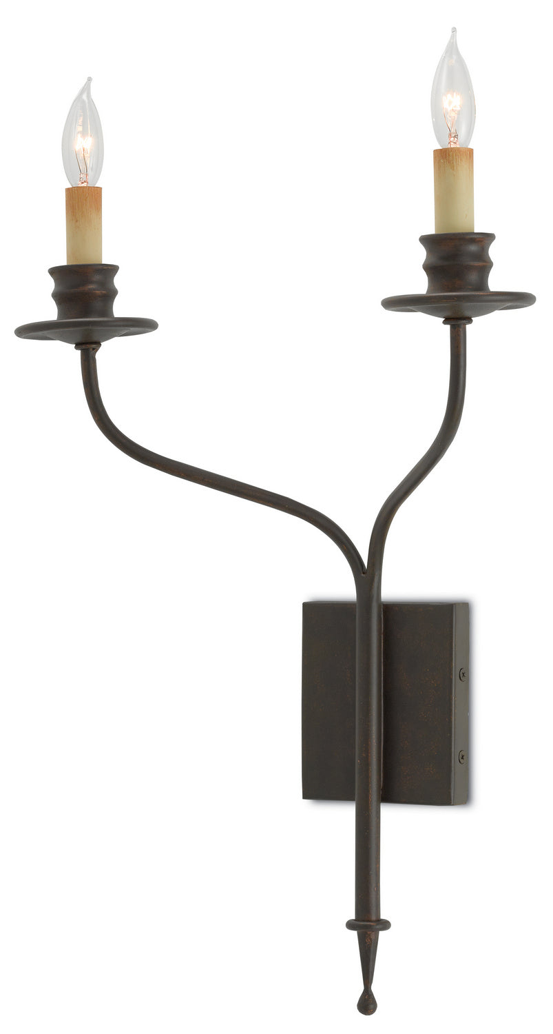 Currey and Company - 5000-0038 - Two Light Wall Sconce - Highlight - Bronze Gold