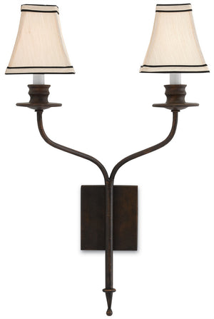 Currey and Company - 5000-0038 - Two Light Wall Sconce - Highlight - Bronze Gold