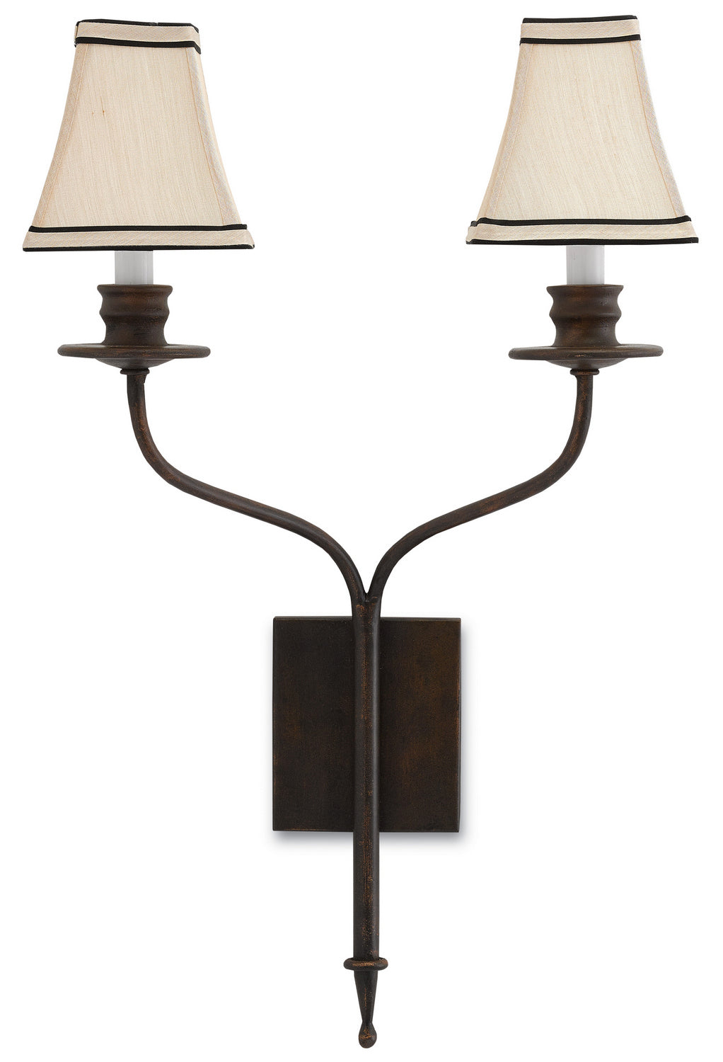 Currey and Company - 5000-0038 - Two Light Wall Sconce - Highlight - Bronze Gold