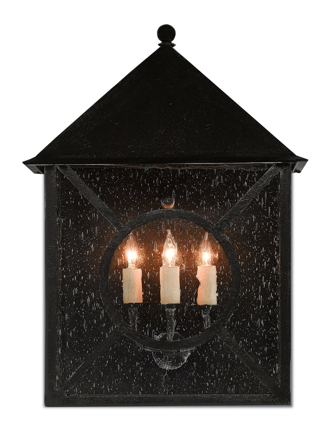 Currey and Company - 5500-0002 - Three Light Outdoor Wall Sconce - Ripley - Midnight