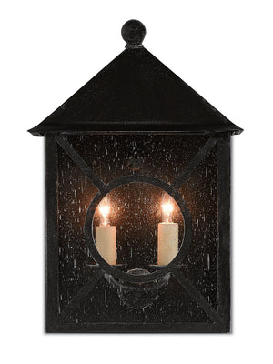 Currey and Company - 5500-0003 - Two Light Outdoor Wall Sconce - Ripley - Midnight