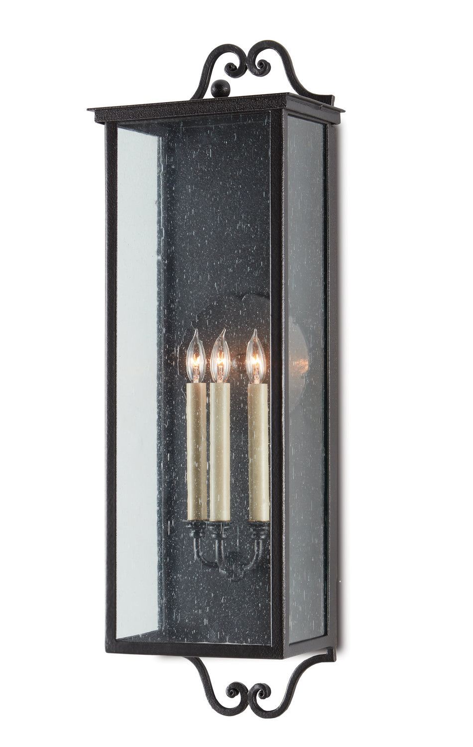 Currey and Company - 5500-0007 - Three Light Outdoor Wall Sconce - Giatti - Midnight