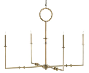 Currey and Company - 9000-0085 - Four Light Chandelier - Rogue - Antique Brass