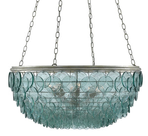 Currey and Company - 9000-0140 - Eight Light Chandelier - Quorum - Silver Leaf