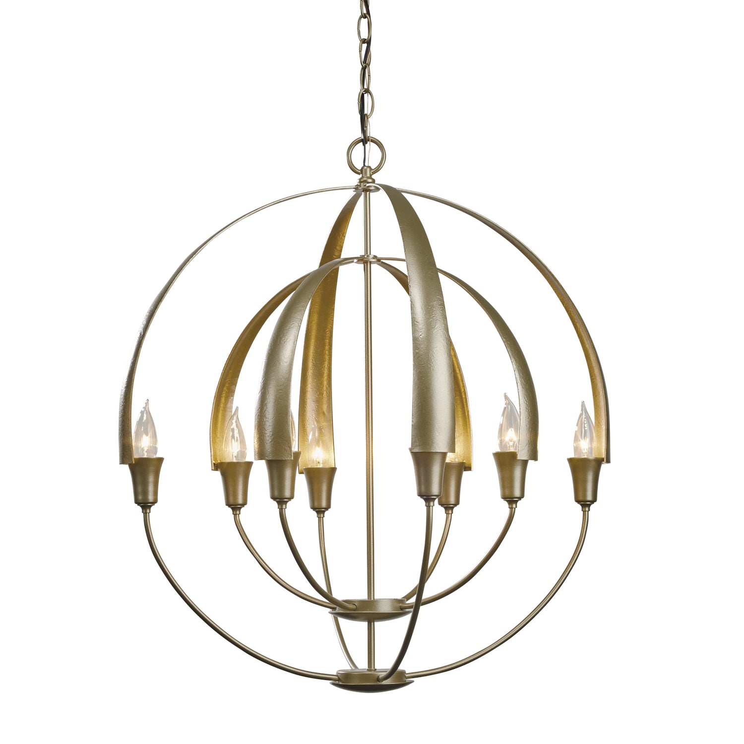 Hubbardton Forge - 104205-SKT-84 - Eight Light Chandelier - Cirque - Soft Gold