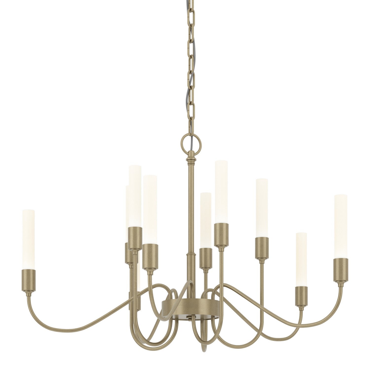 Hubbardton Forge - 106030-SKT-84 - Ten Light Chandelier - Lisse - Soft Gold