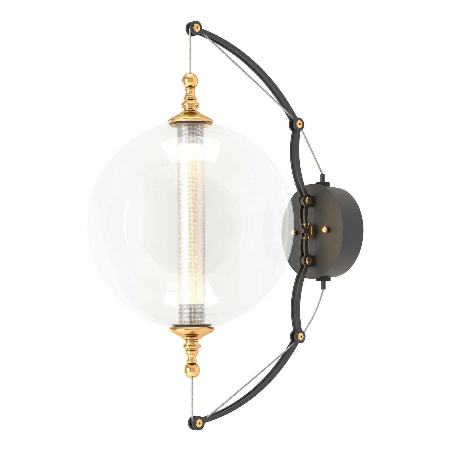 Hubbardton Forge - 207903-SKT-31-YT0517 - LED Wall Sconce - Otto - Black with Brass Accents