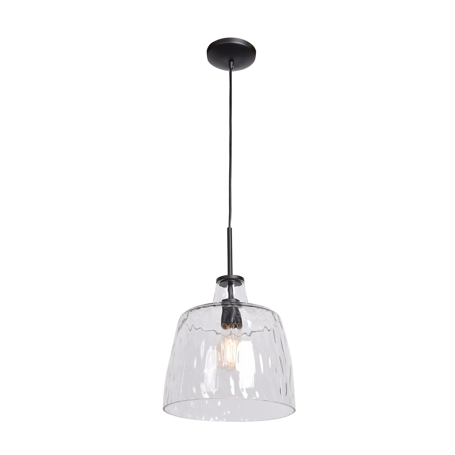 Access - 50938-BL/CLR - One Light Pendant - Clear - Black