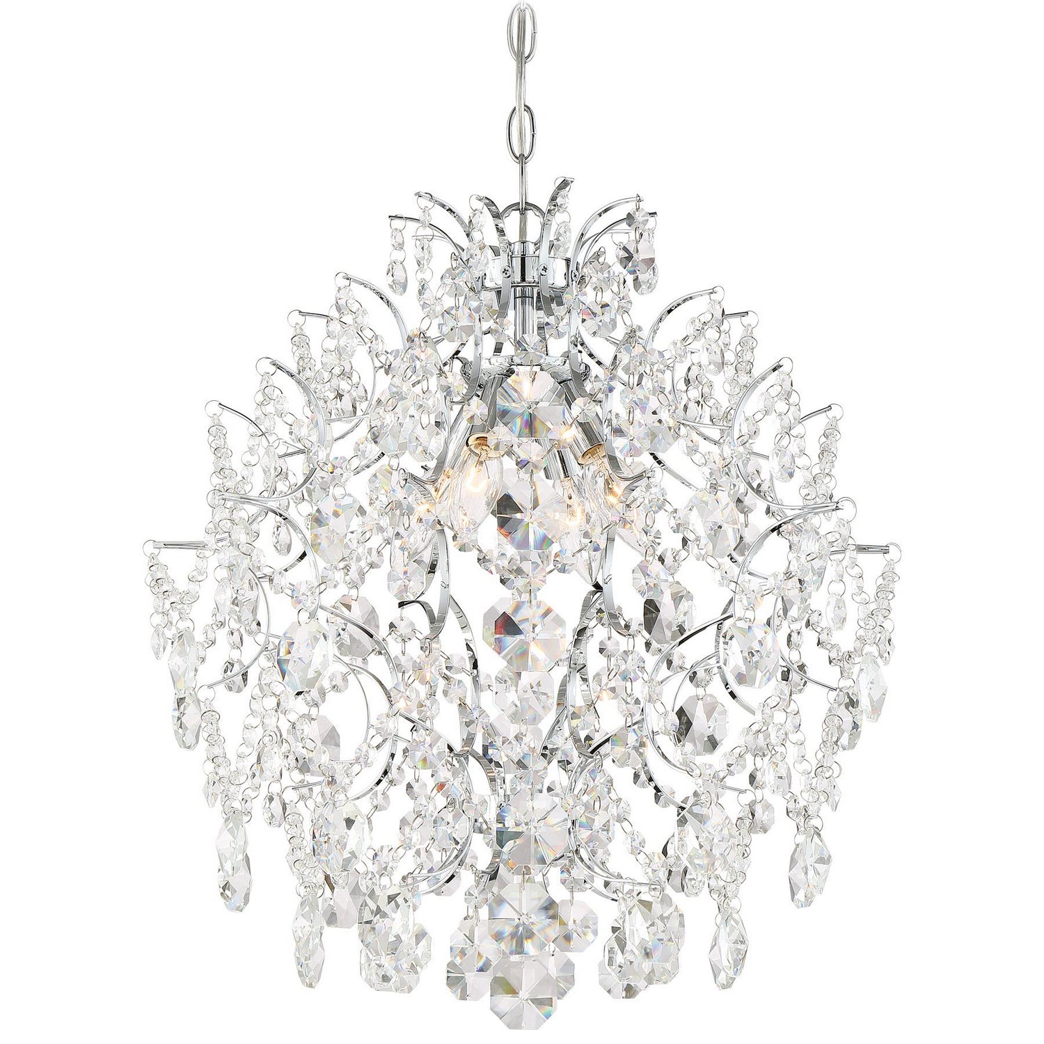 Minka-Lavery - 3156-77 - Four Light Chandelier - Isabella's Crown - Chrome