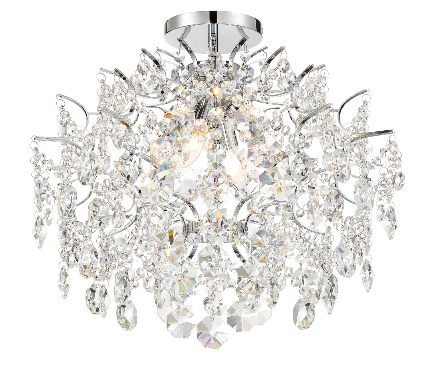 Minka-Lavery - 3156-77 - Four Light Chandelier - Isabella's Crown - Chrome
