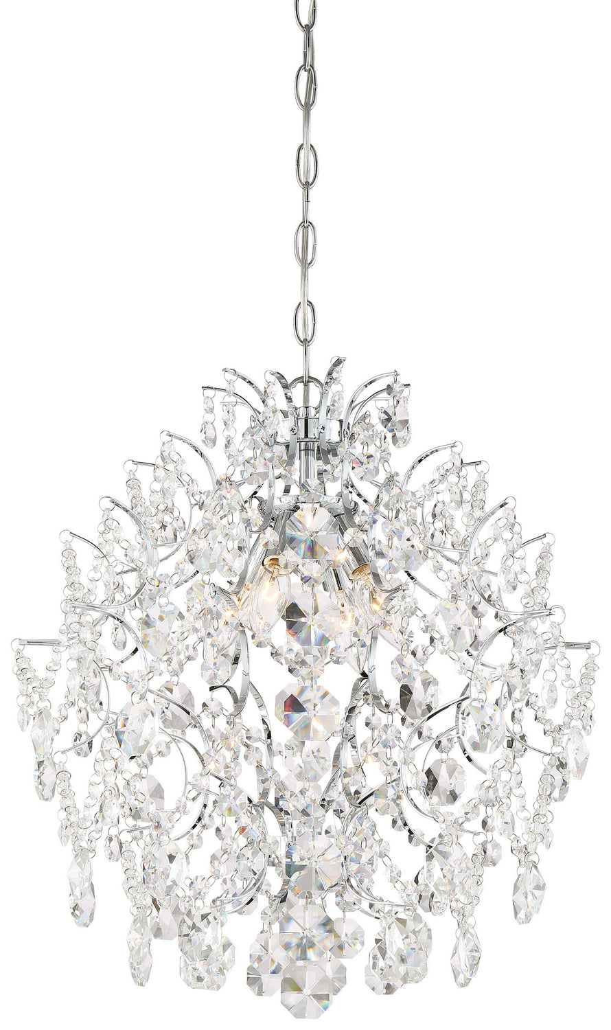 Minka-Lavery - 3156-77 - Four Light Chandelier - Isabella's Crown - Chrome