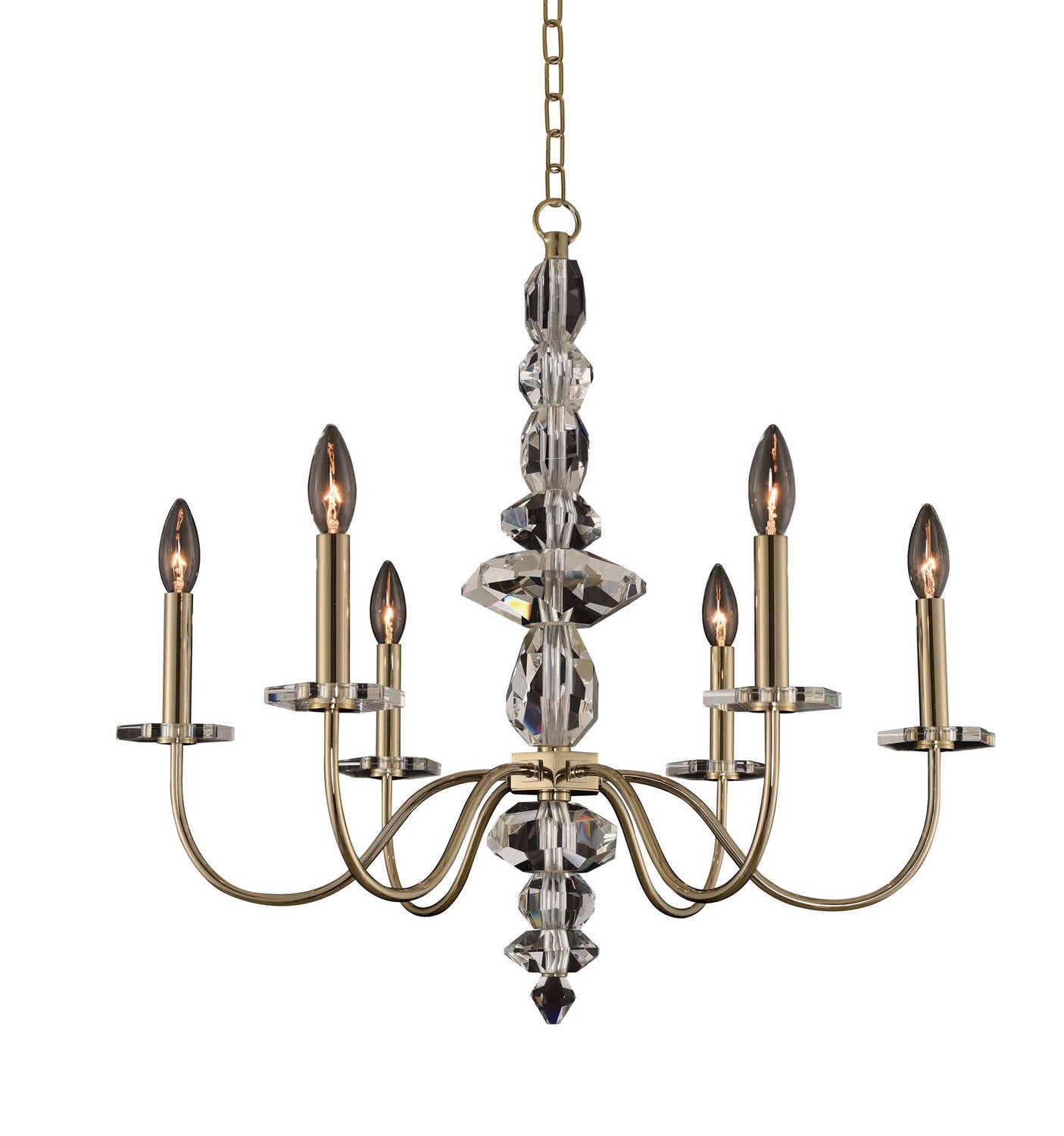 Allegri - 031250-041-FR001 - Six Light Chandelier - Bolivar - Champagne Gold