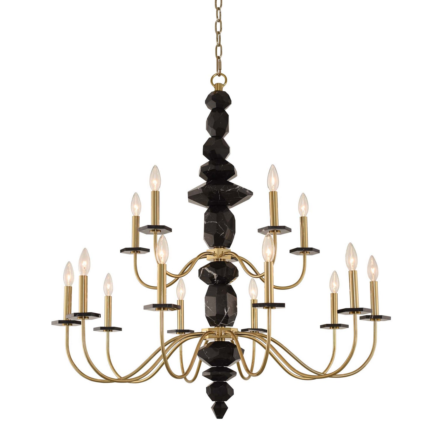 Allegri - 031552-039 - 15 Light Chandelier - Piedra - Brushed Brass