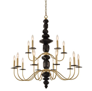 Allegri - 031552-039 - 15 Light Chandelier - Piedra - Brushed Brass