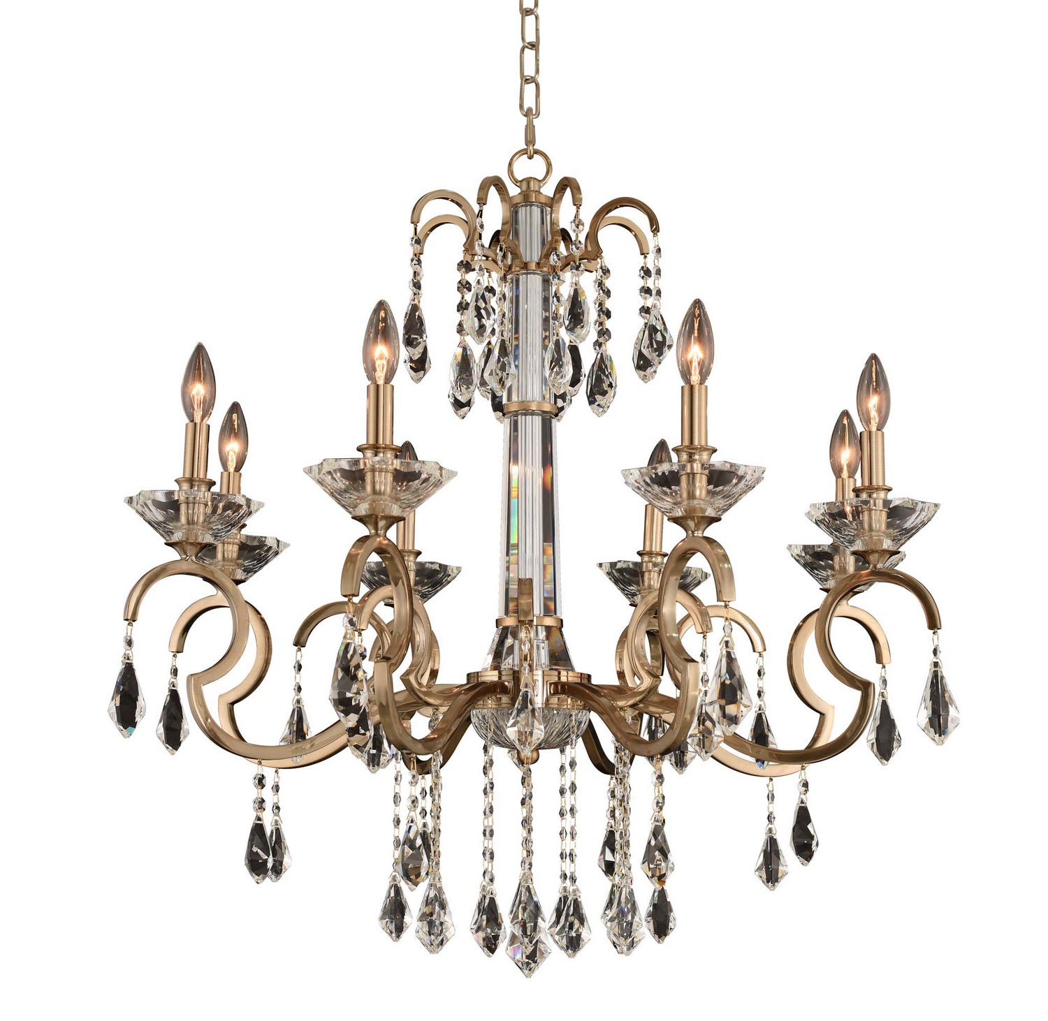 Allegri - 031651-038-FR001 - Eight Light Chandelier - Valencia - Brushed Champagne Gold