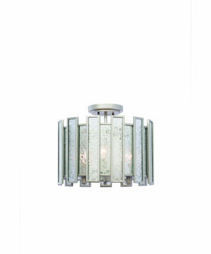 Kalco - 505041TS - Three Light Semi Flush Mount - Palisade - Tarnished Silver