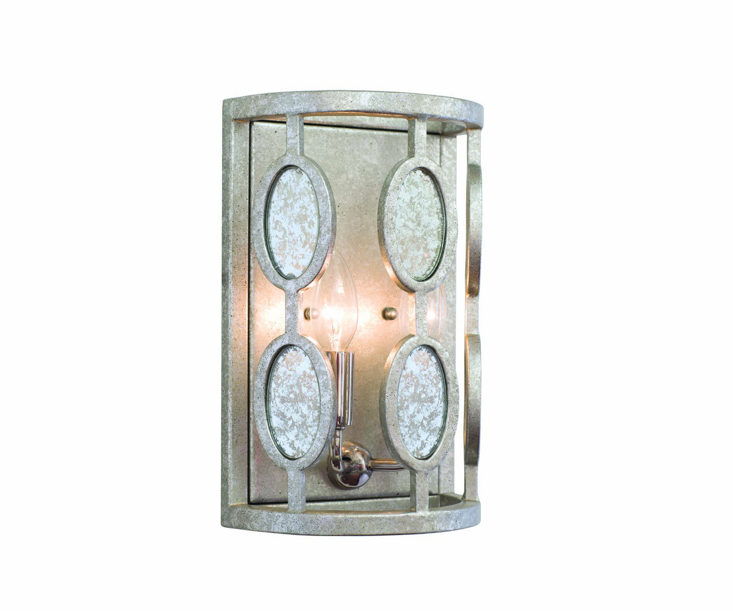 Kalco - 506121VSL - Two Light Wall Sconce - Palomar - Vintage Silver Leaf