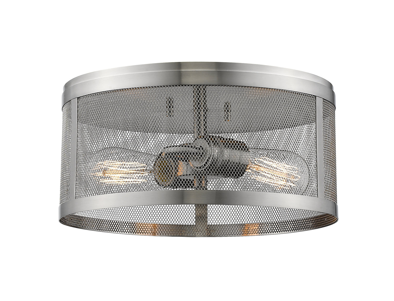 Z-Lite - 331F12-BN - Two Light Flush Mount - Meshsmith - Brushed Nickel