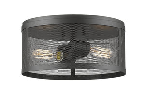 Z-Lite - 331F12-BRZ - Two Light Flush Mount - Meshsmith - Bronze