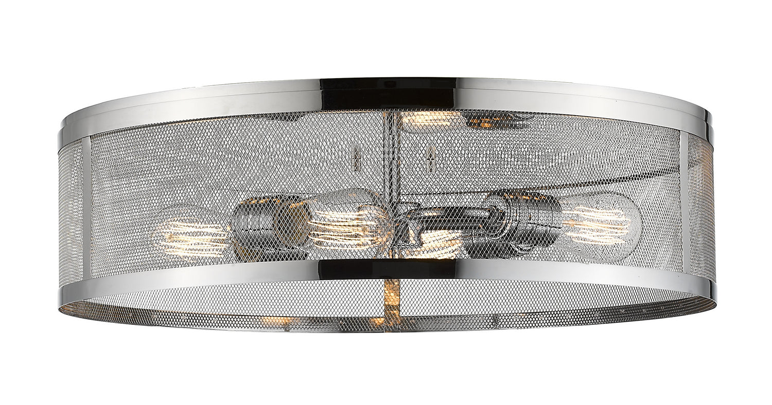 Z-Lite - 331F21-CH - Four Light Flush Mount - Meshsmith - Chrome