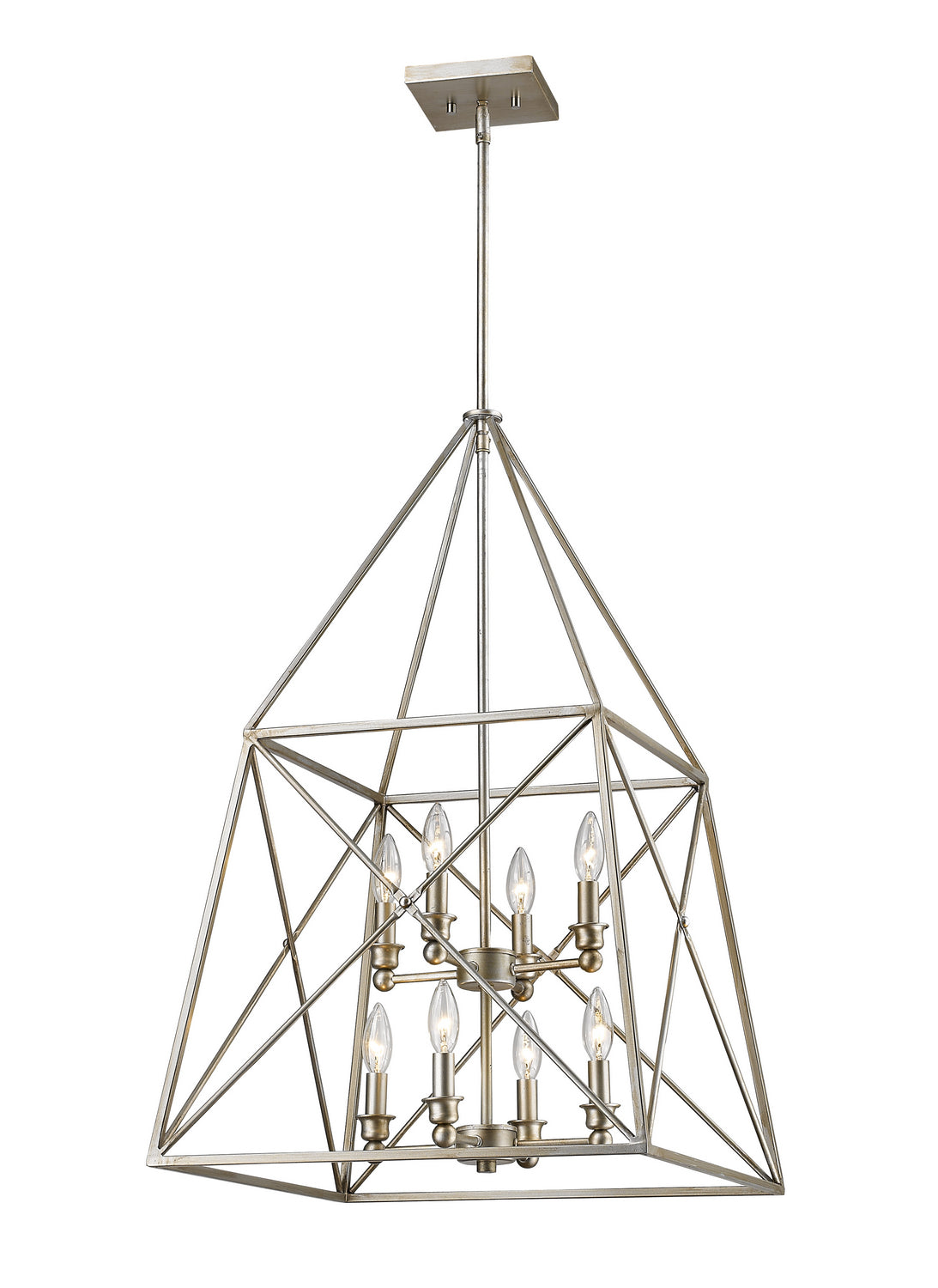 Z-Lite - 447-8AS - Eight Light Chandelier - Trestle - Antique Silver