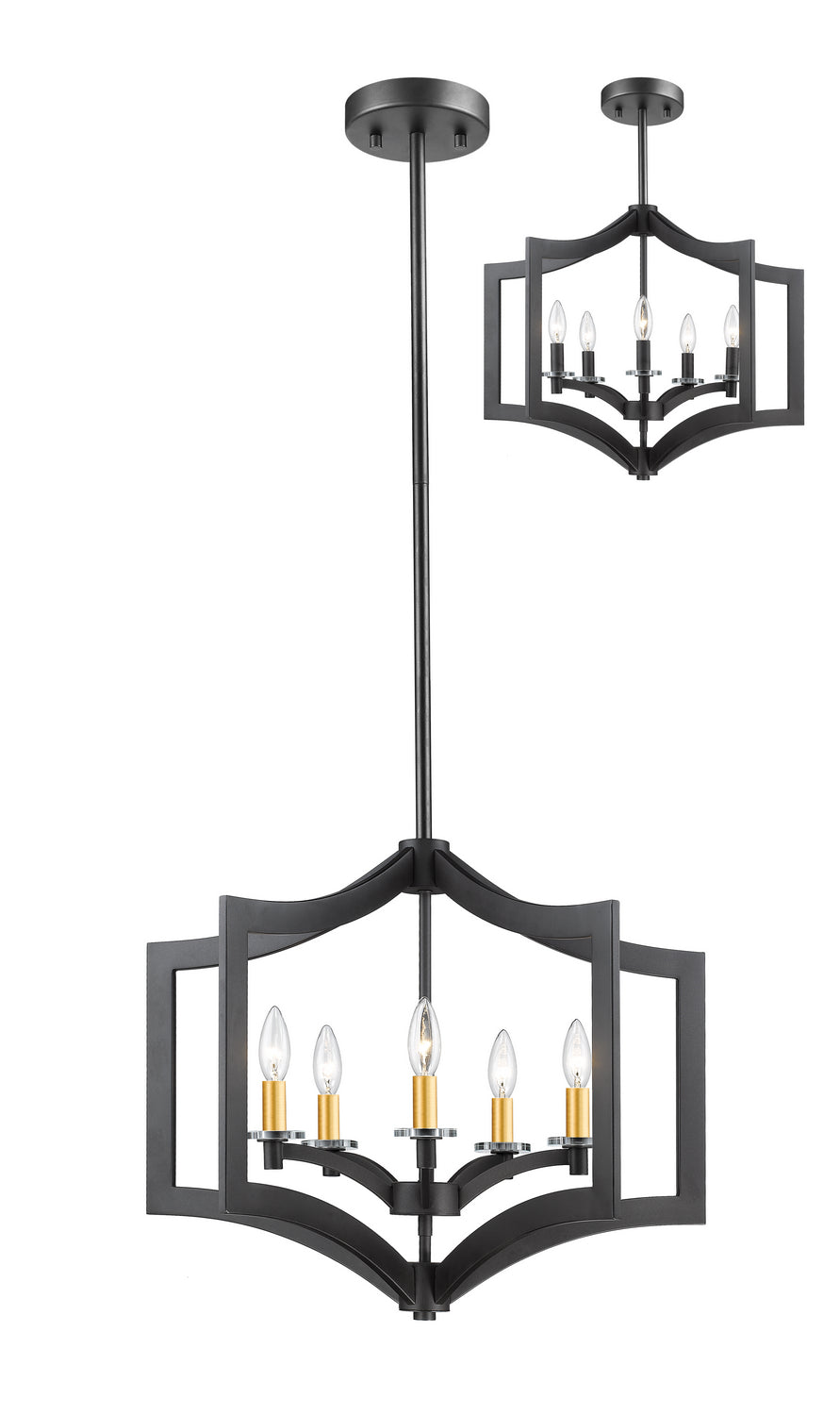 Z-Lite - 6008-5BRZ - Five Light Chandelier - Zander - Bronze