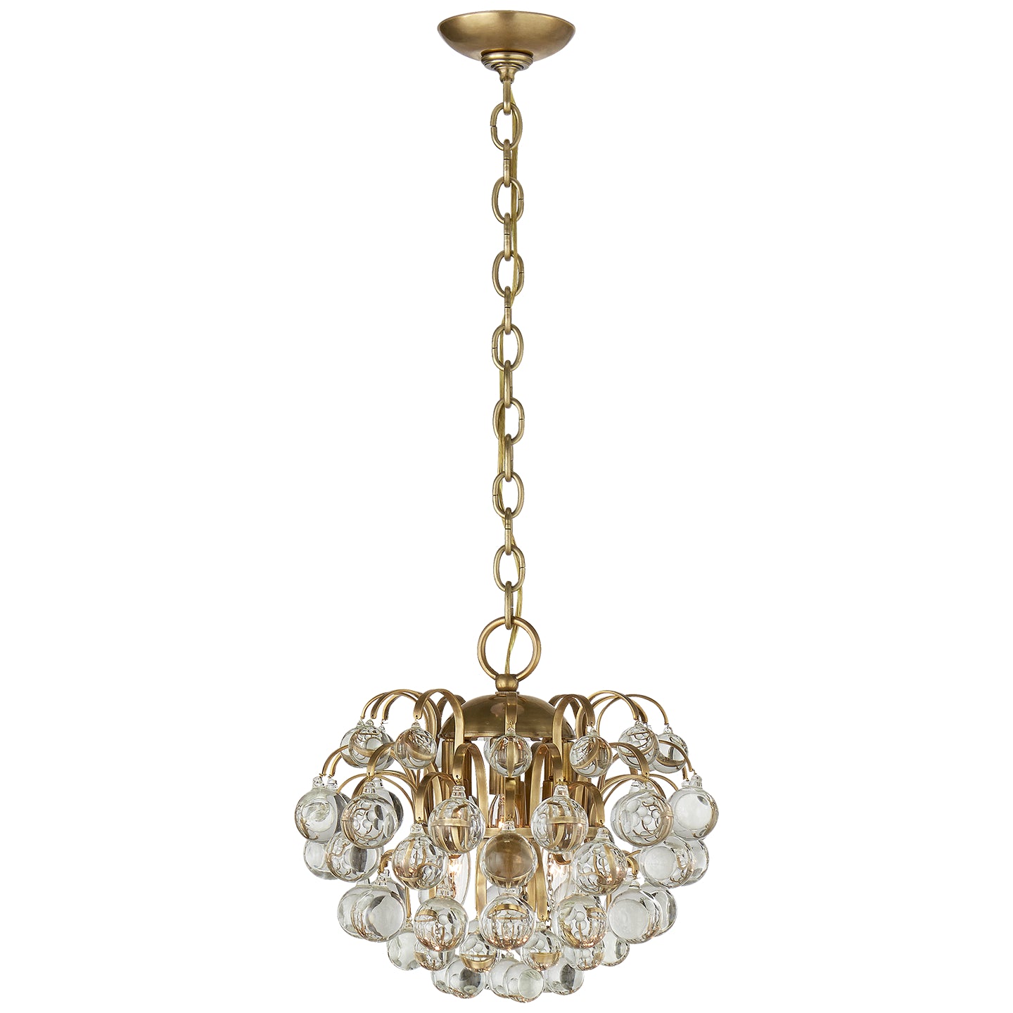 Visual Comfort Signature - ARN 5122HAB-CG - Six Light Chandelier - Bellvale - Hand-Rubbed Antique Brass