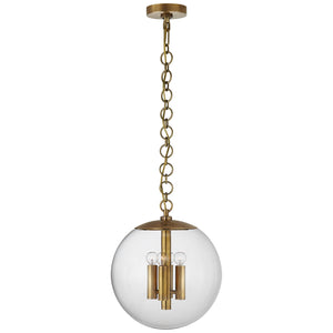 Visual Comfort Signature - ARN 5255HAB-CG - Four Light Pendant - Turenne - Hand-Rubbed Antique Brass