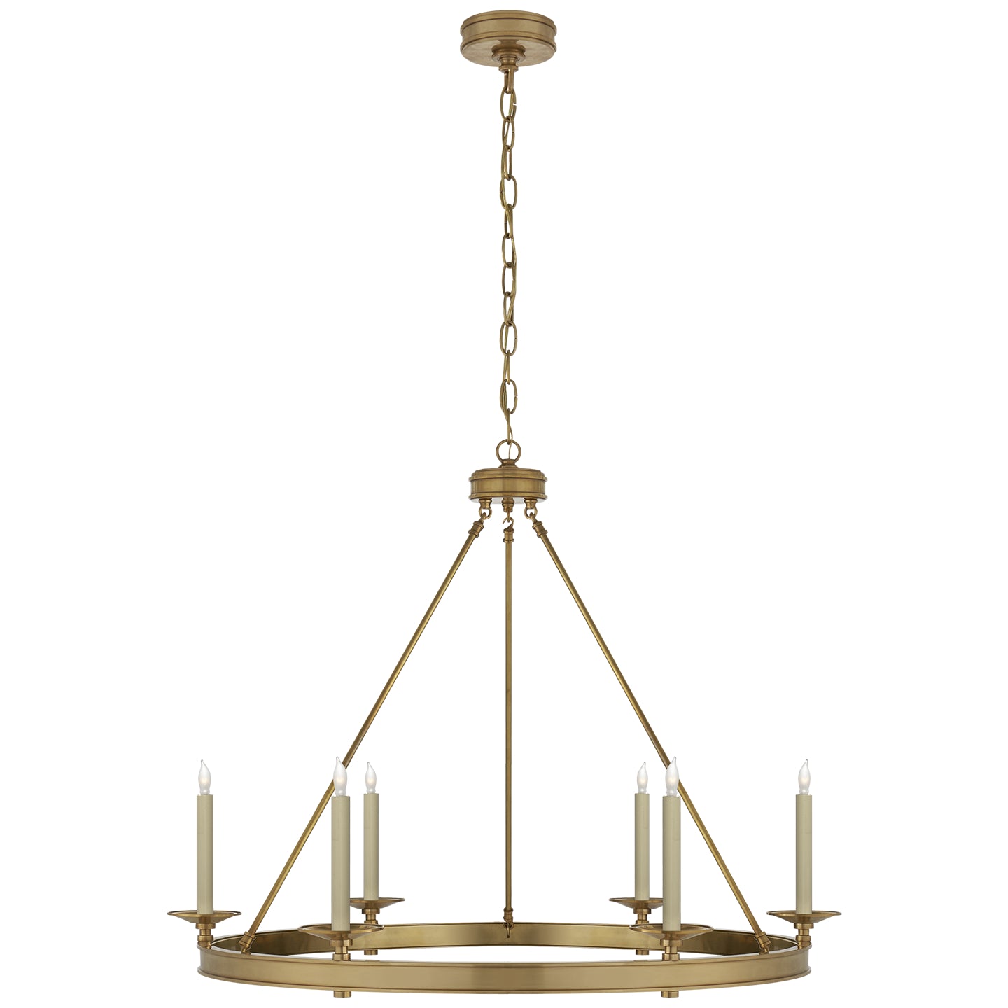 Visual Comfort Signature - CHC 1601AB - Six Light Chandelier - Launceton - Antique-Burnished Brass