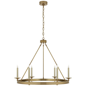 Visual Comfort Signature - CHC 1601AB - Six Light Chandelier - Launceton - Antique-Burnished Brass