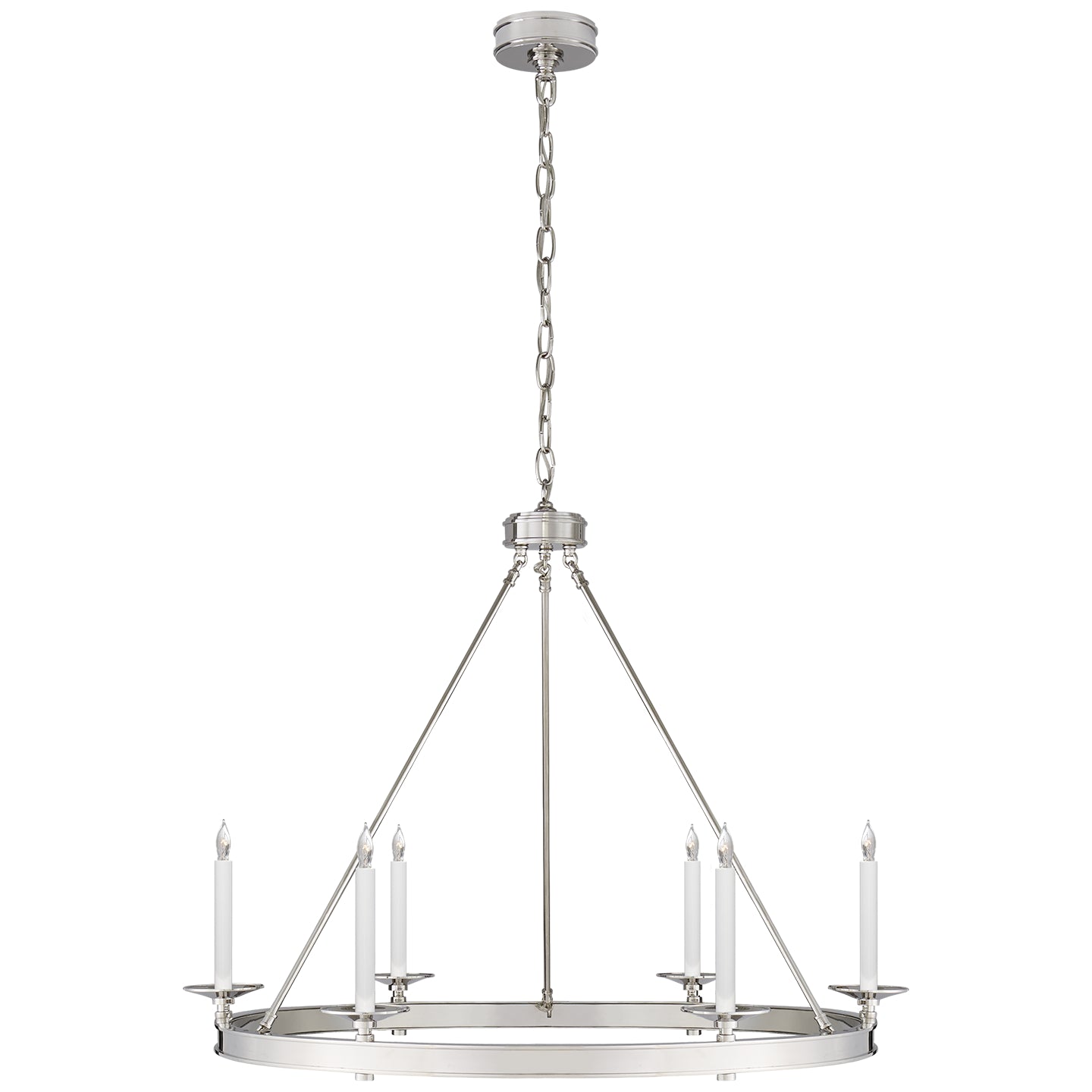 Visual Comfort Signature - CHC 1601PN - Six Light Chandelier - Launceton - Polished Nickel