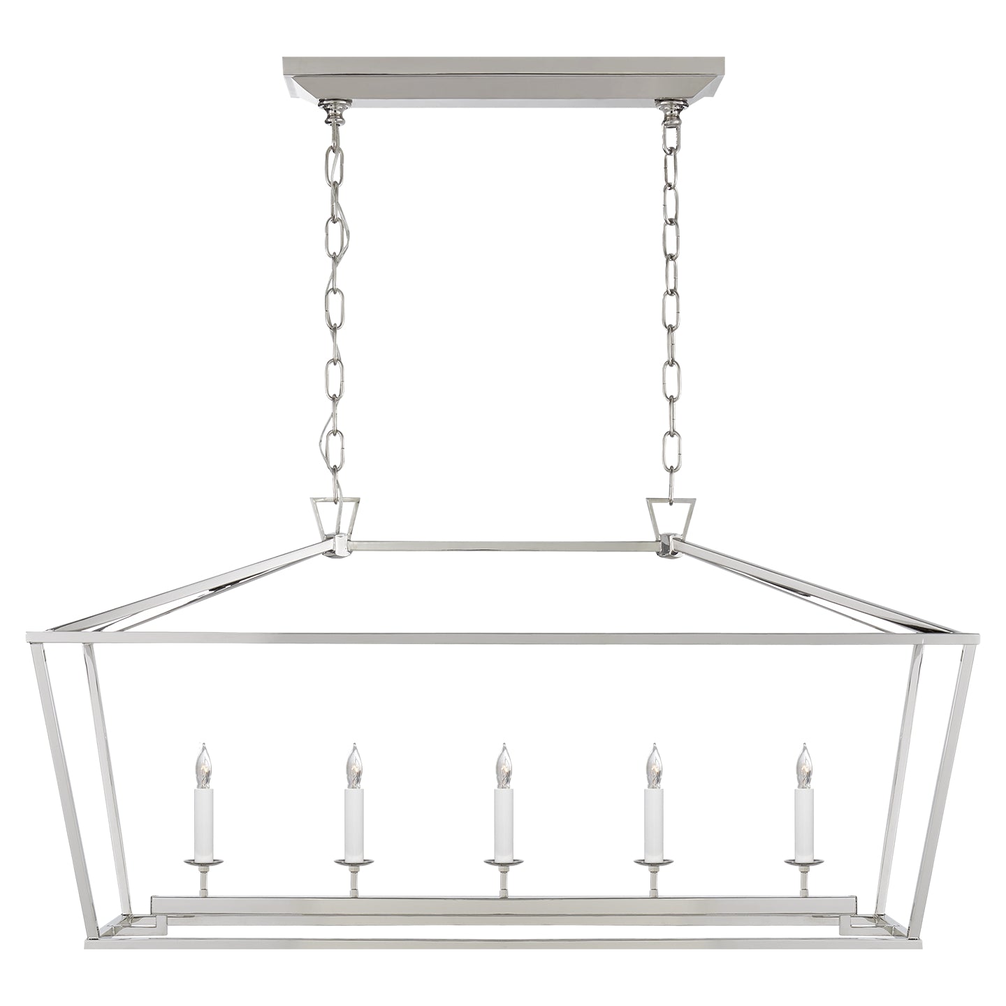 Visual Comfort Signature - CHC 2156PN - Five Light Linear Pendant - Darlana - Polished Nickel