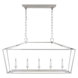 Visual Comfort Signature - CHC 2156PN - Five Light Linear Pendant - Darlana - Polished Nickel