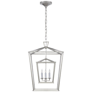 Visual Comfort Signature - CHC 2178PN - Three Light Lantern - Darlana Double Cage - Polished Nickel