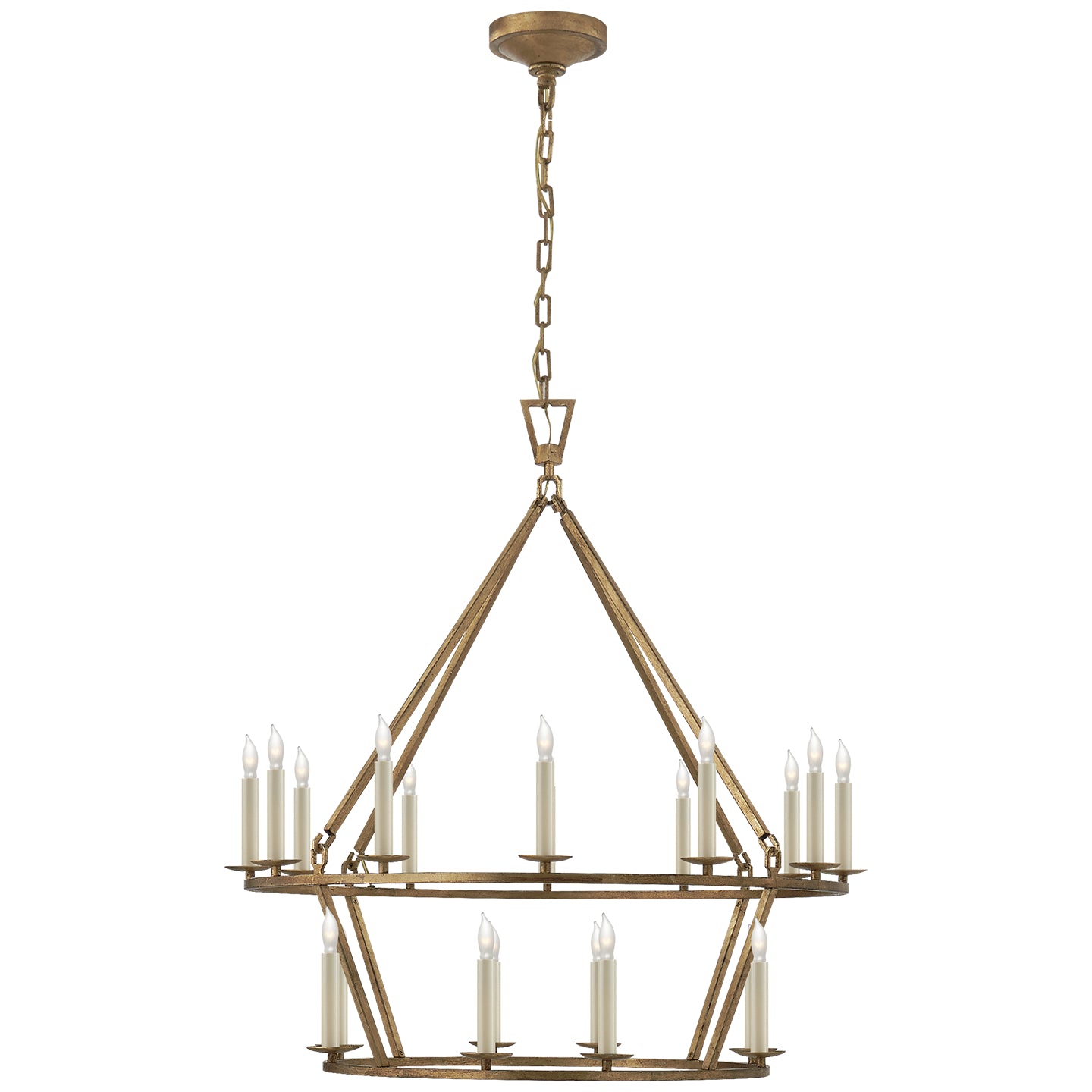 Visual Comfort Signature - CHC 5178GI - 20 Light Chandelier - Darlana Ring - Gilded Iron