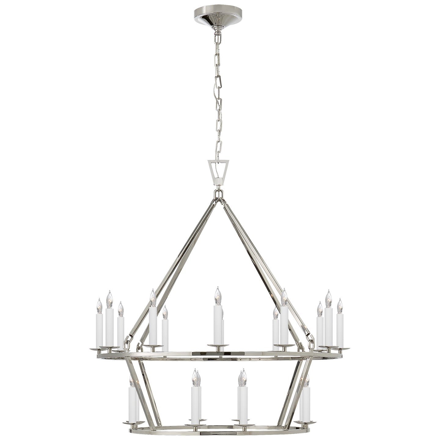 Visual Comfort Signature - CHC 5178PN - 20 Light Chandelier - Darlana Ring - Polished Nickel