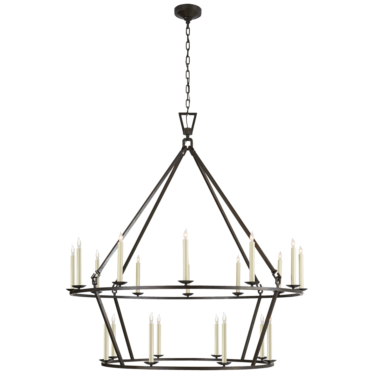 Visual Comfort Signature - CHC 5199AI - 20 Light Chandelier - Darlana Ring - Aged Iron